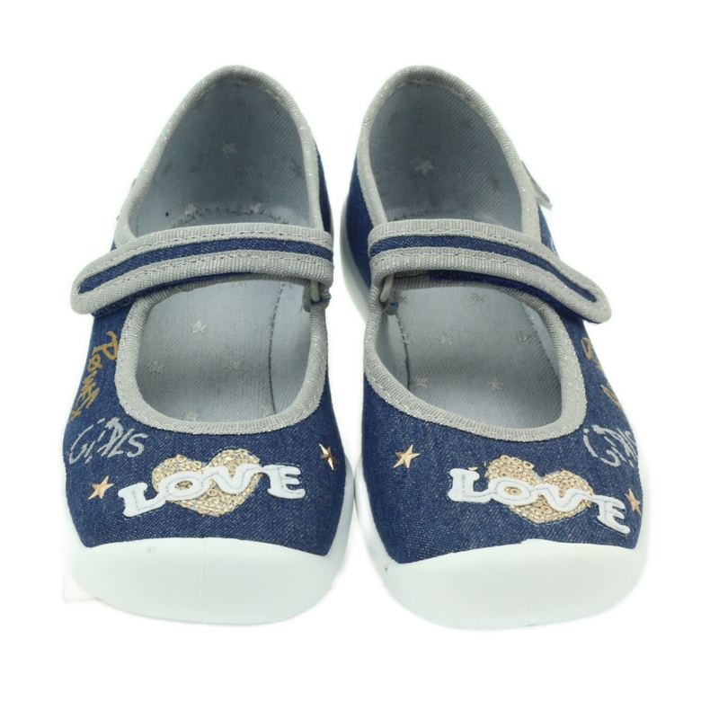 Befado zapatos para niños bailarinas zapatillas 114y313 azul marino gris 3
