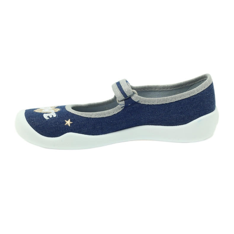 Befado zapatos para niños bailarinas zapatillas 114y313 azul marino gris 2