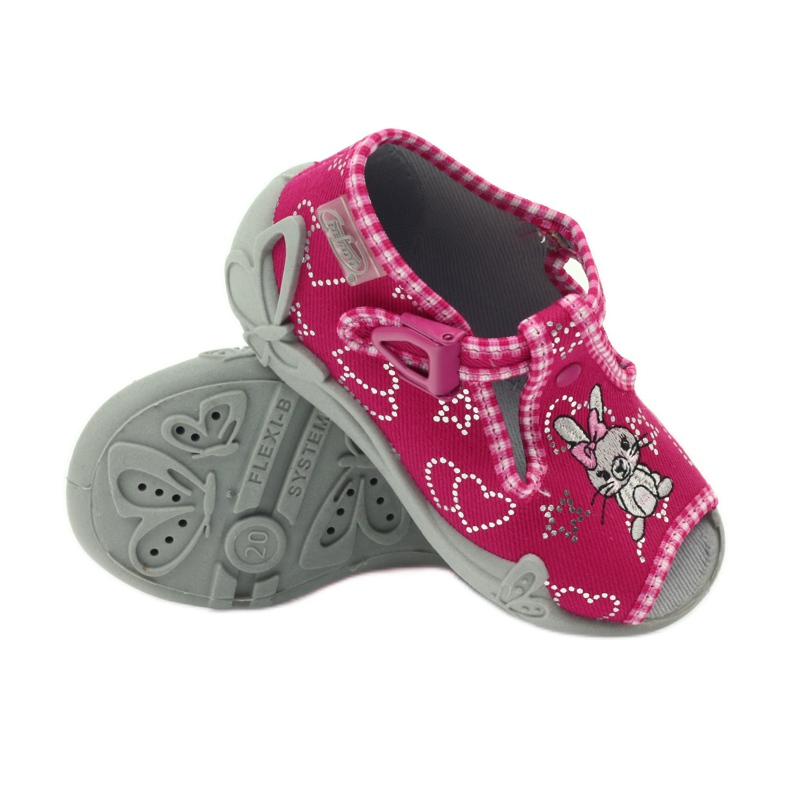 Calzado infantil befado zapatillas 213p105 gris rosado 3