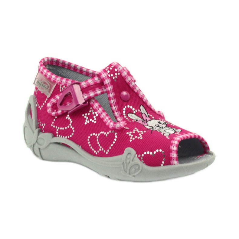 Calzado infantil befado zapatillas 213p105 gris rosado 1