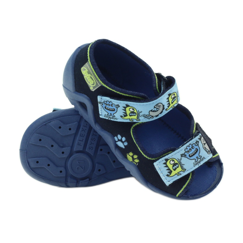 Befado calzado infantil sandalias zapatillas 250P076 azul verde azul marino 3