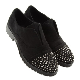 Mocasines negros decorados puntera 22-2 Negro 2
