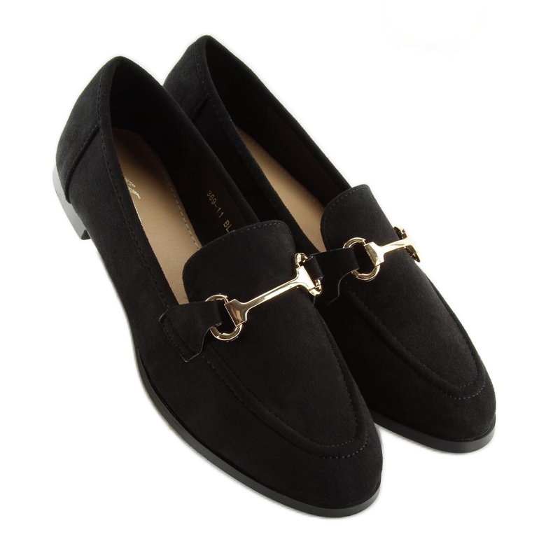 Mocasines de mujer negro 369-11 negro 1