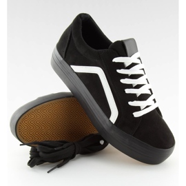 Zapatillas negras de suela alta B318-16 Negro blanco 2