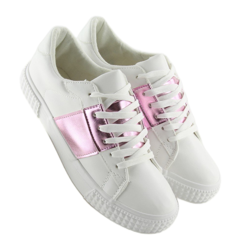 Zapatillas de mujer blanco y rosa M896 BLANCO / ROSA púrpura 1