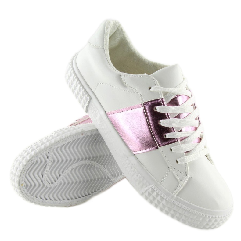 Zapatillas de mujer blanco y rosa M896 BLANCO / ROSA púrpura 2