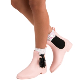 Botas de lluvia empolvadas Vices rosado 1