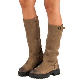 Corina Botas de ante marrón 4