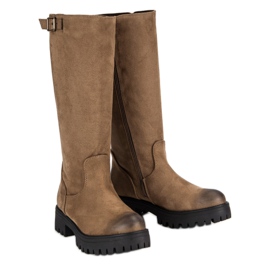 Corina Botas de ante marrón 3