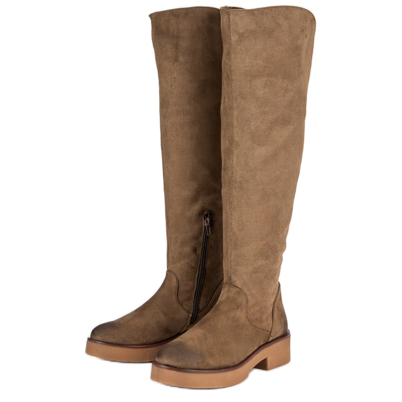 Corina Botas de muslo planas para mujer marrón 2 Corina Botas de muslo planas para mujer marrón 2