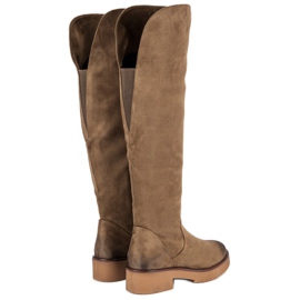 Corina Botas de muslo planas para mujer marrón 1 Corina Botas de muslo planas para mujer marrón 1