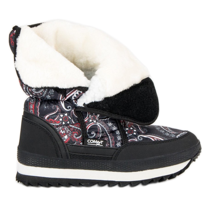 Botas de nieve para el invierno. negro rojo 1 Botas de nieve para el invierno. negro rojo 1