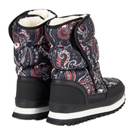 Botas de nieve para el invierno. negro rojo 4