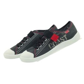 Zapatos juveniles befado, zapatillas deportivas 251q063 gris rojo 4