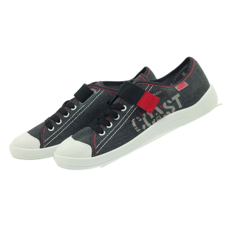 Zapatos juveniles befado, zapatillas deportivas 251q063 gris rojo 4