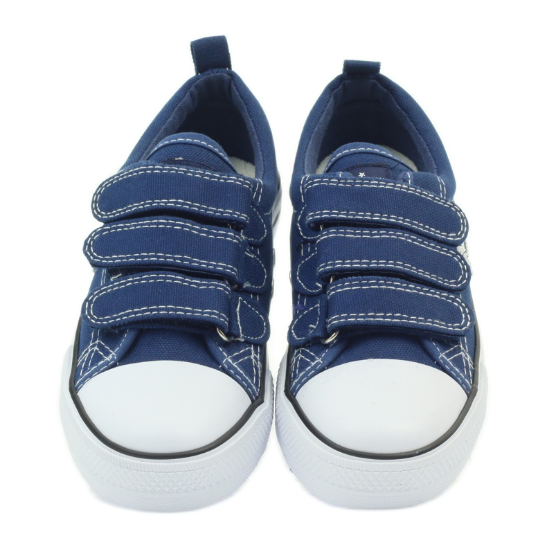 American Club Zapatillas American denim con velcro azul marino 4