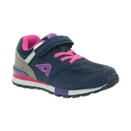 American Club Calzado deportivo americano ADI para niños 15110 rosado azul marino 1