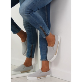 Zapatillas slip-on grises 15691A Gris 3
