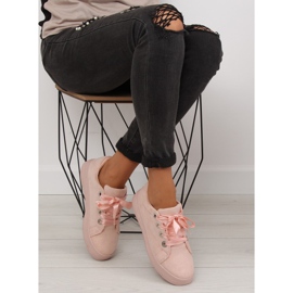 Pink H99-23 Zapatillas rosa con cintas rosado 4