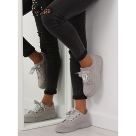 Gris H99-23 Zapatillas grises con cintas 3