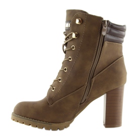 Botas de madera tacones altos marrón S89 Khaki 1