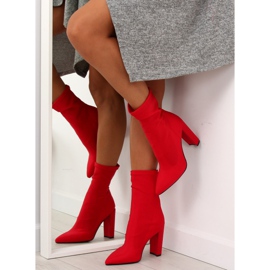 Botas de neopreno rojo de tacón alto NS028P 6