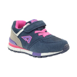 American Club Calzado deportivo para niños American ADI 15110 BM45976 rosa azul marino 2