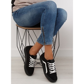 Zapatillas negras de suela alta B318-16 Negro blanco 5