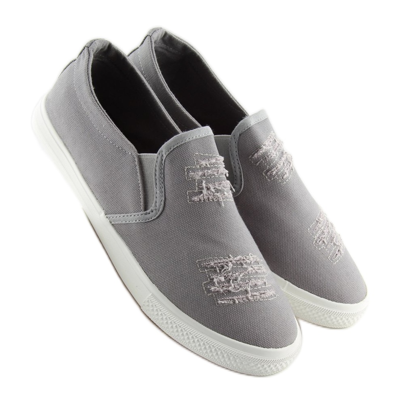 Zapatillas slip-on grises BL126P Gris 2 Zapatillas slip-on grises BL126P Gris 2