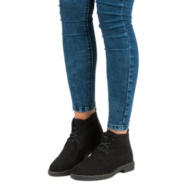 Botas bajas atadas negro 2