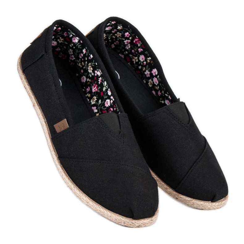 Mckeylor Alpargatas negras sin cordones negro 1 Mckeylor Alpargatas negras sin cordones negro 1