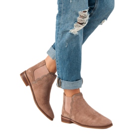 Botines de cuero botas Jodhpur marrón 6