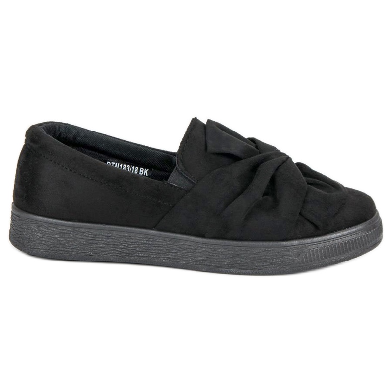 McKey Zapatillas de gamuza sin cordones negro 1