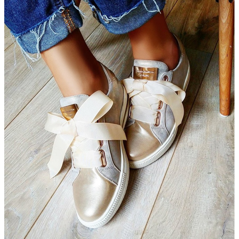 Filippo Zapatos dorados atados 1