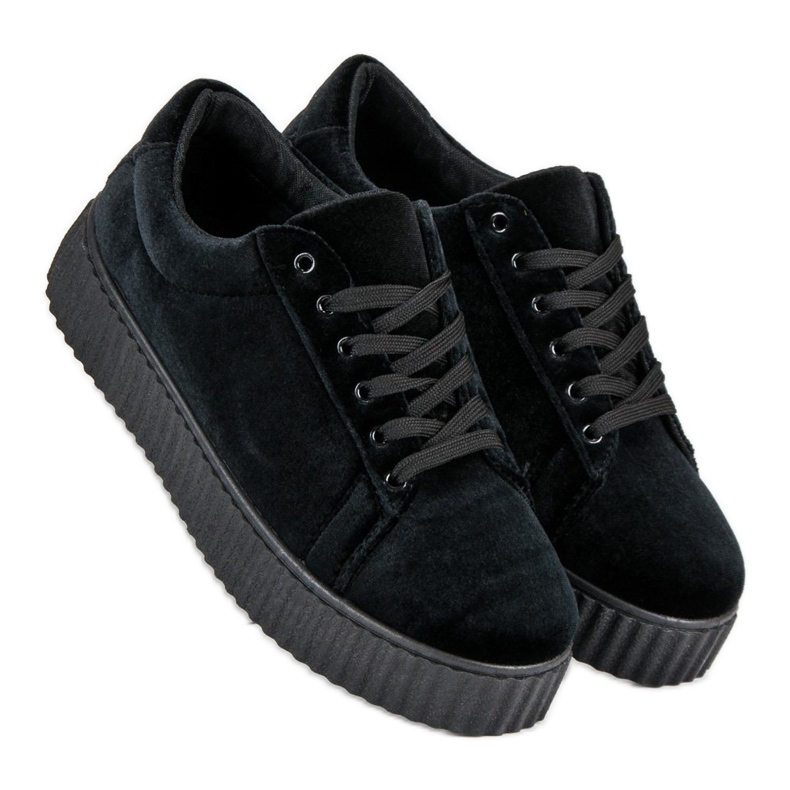 McKey Zapatillas Velour Creepers negro 1