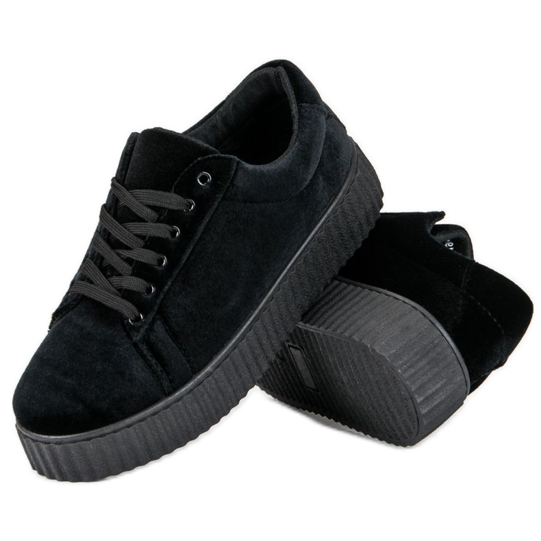 McKey Zapatillas Velour Creepers negro 2