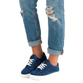 Filippo Zapatillas de cuero Creepers azul 4