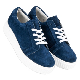 Filippo Zapatillas de cuero Creepers azul 3