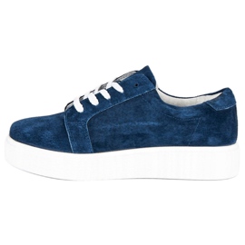 Filippo Zapatillas de cuero Creepers azul 1