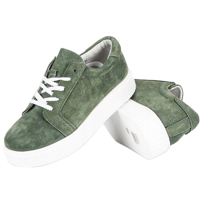 Filippo Zapatillas de cuero Creepers verde 2