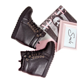 J. Star Zapatillas atadas con estilo negro 8