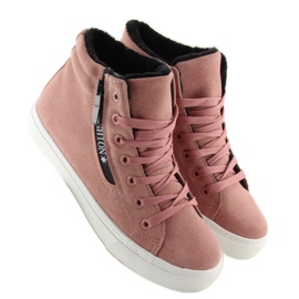 Zapatillas rosa cálidas al tobillo W-3072 rosado 4