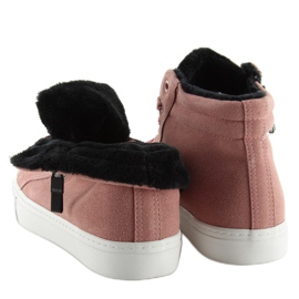 Zapatillas rosa cálidas al tobillo W-3072 rosado 5