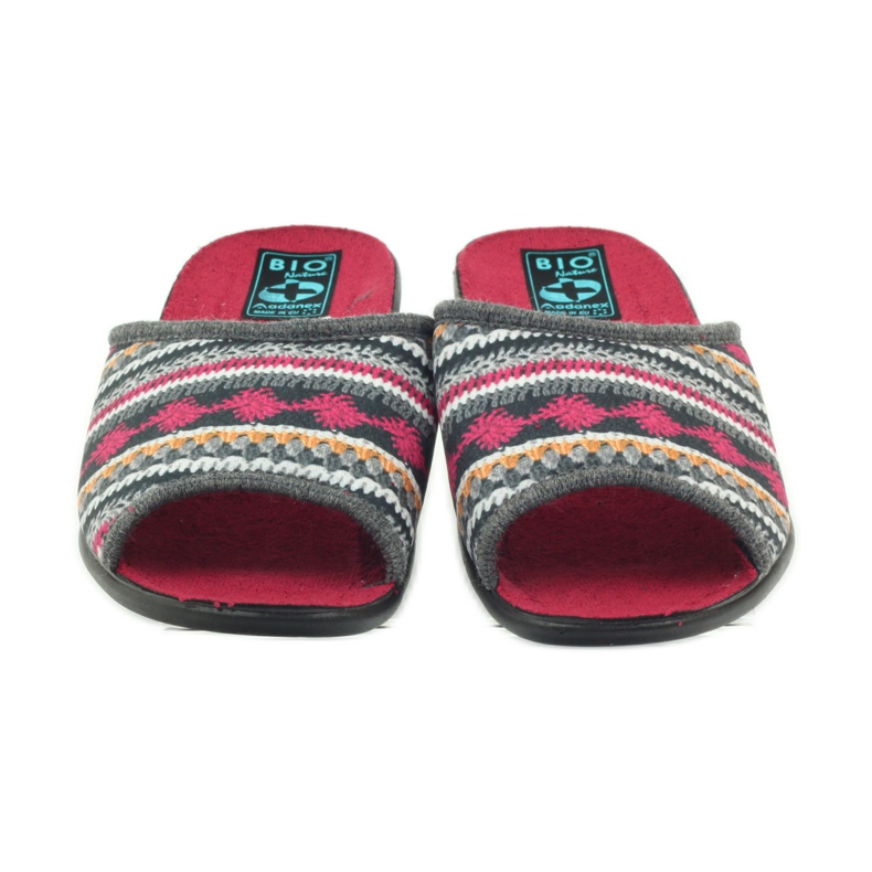 Pantuflas noruegas Adanex blanco gris multicolor rojo 4