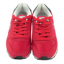 American Club Calzado deportivo americano ADI para niños 1757 blanco rojo azul marino 4
