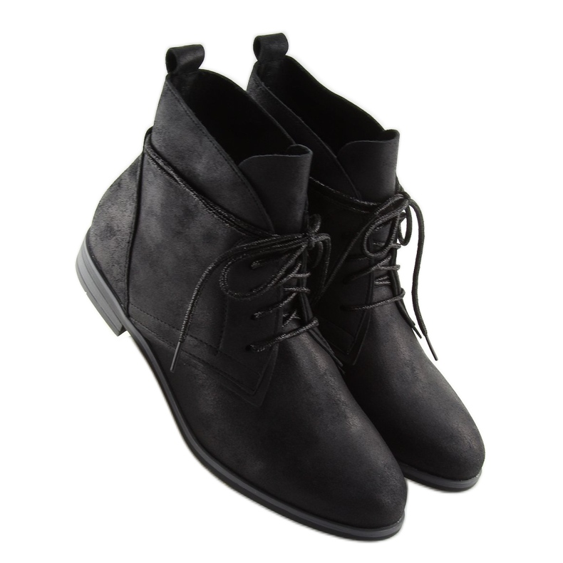 Botas negras con cordones K-91 black negro 2 Botas negras con cordones K-91 black negro 2