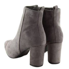 Botas con tacón estable gris YQ203P Gris 1 Botas con tacón estable gris YQ203P Gris 1
