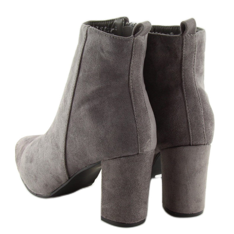 Botas con tacón estable gris YQ203P Gris 1 Botas con tacón estable gris YQ203P Gris 1