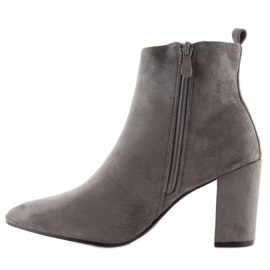 Botas con tacón estable gris YQ203P Gris 5