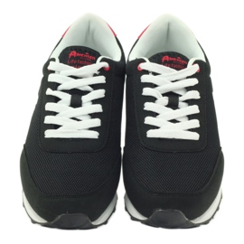 American Club Zapatillas deportivas American ADI para mujer 1756 negro rojo 4
